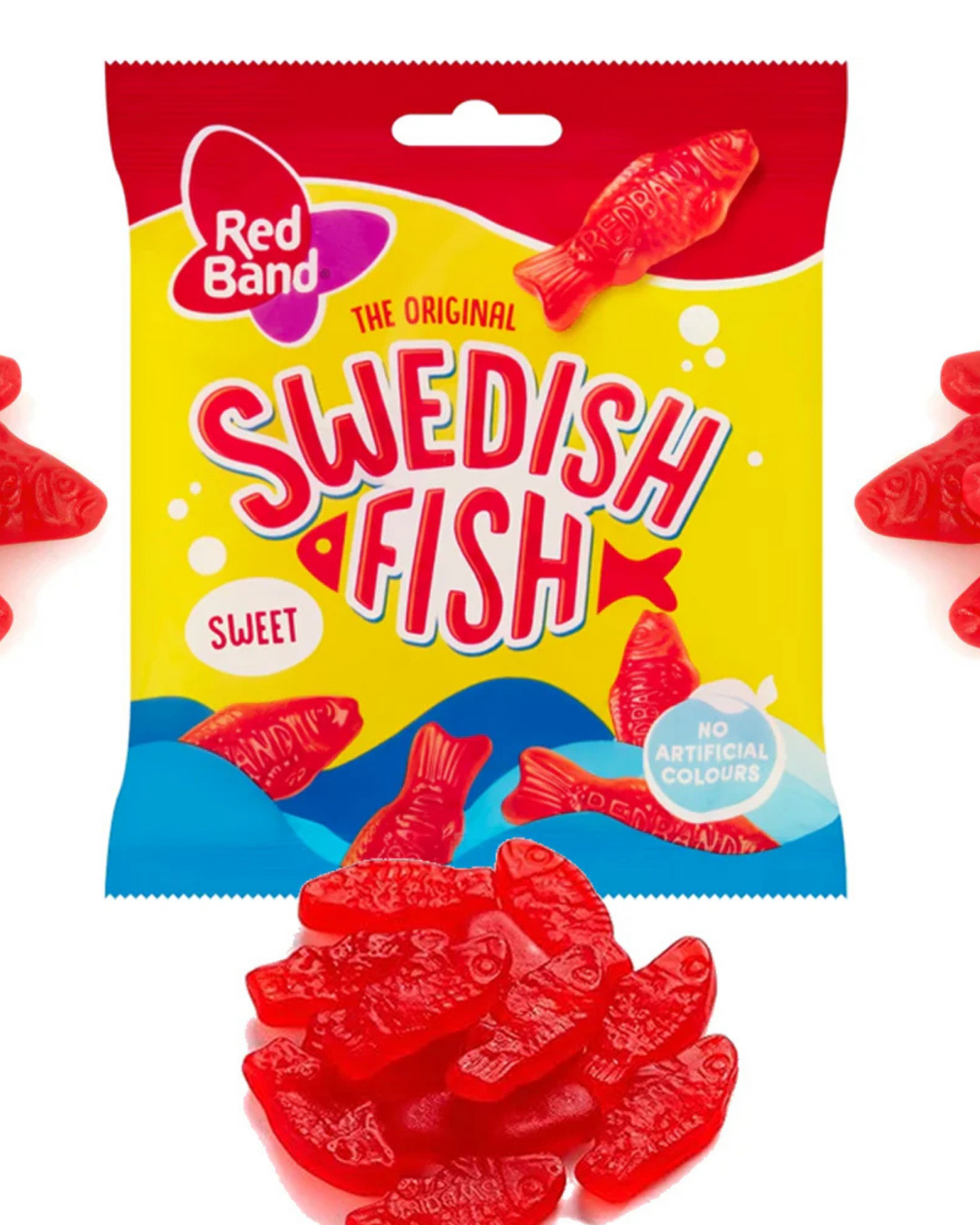 Swedish Fish - Raspberry Flavoured American Sweets - 100g