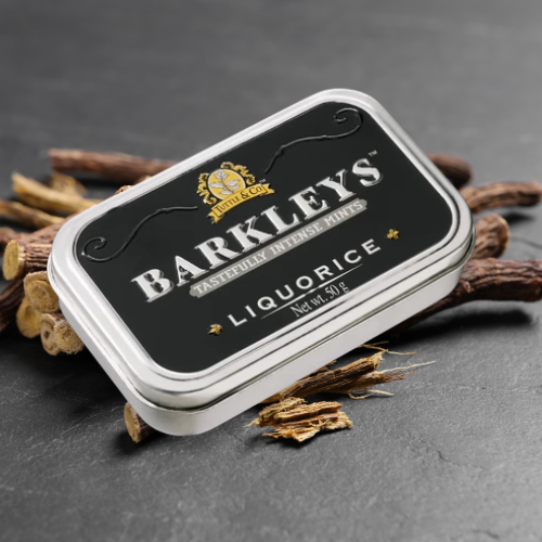 Barkleys Classic Mints Liquorice flavour surrounded by Liquorice Root