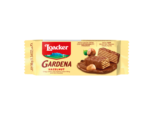 Loacker Gardena - Chocolate Coated Italian Hazelnut Luxury Wafers