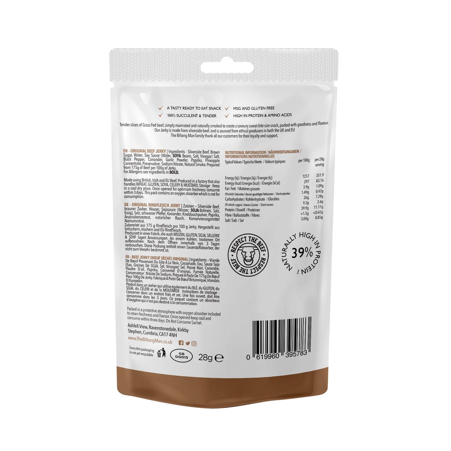 The Biltong Man Original Jerky 28g