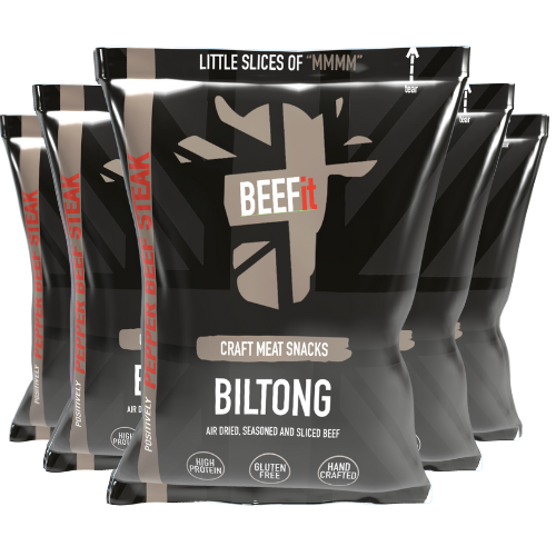 Case of BEEFit Perfect Pepper Beef Biltong