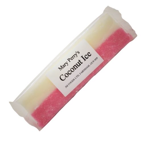 Mary Perry's Traditional Sweets, Coconut-Ice, Coconut Ice 120g Bar, Seaside treats