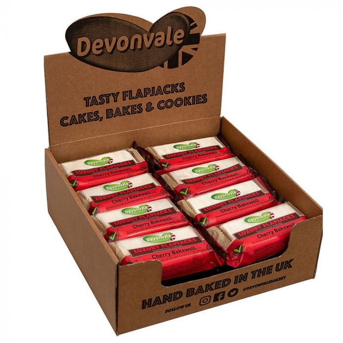 Devonvale Luxury Iced Flapjacks Cherry Bakewell