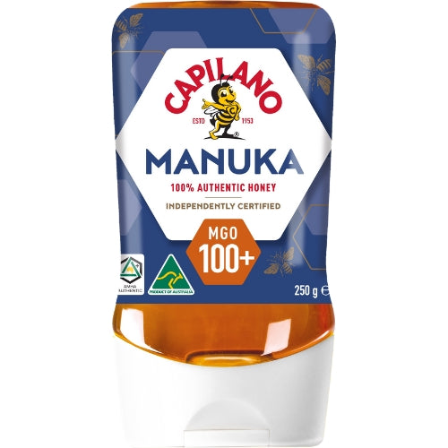 Capilano Australian Manuka Honey MGO 100+ squeezy bottle 250g