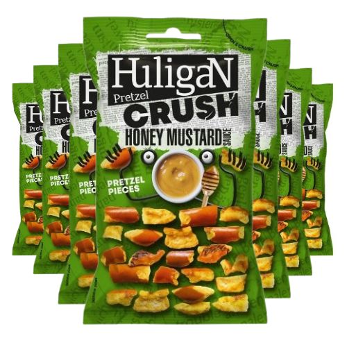 Case of Huligan Sourdough Pretzel Crush Honey Mustard Flavour