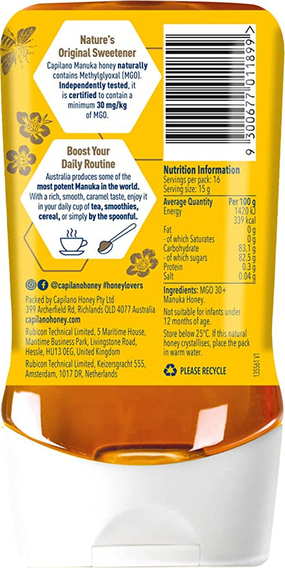 Nutritional Information Capilano Australian Certified Manuka Honey MGO 30+