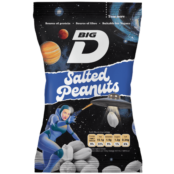 Big D Salted Peanuts - 24 x 50g